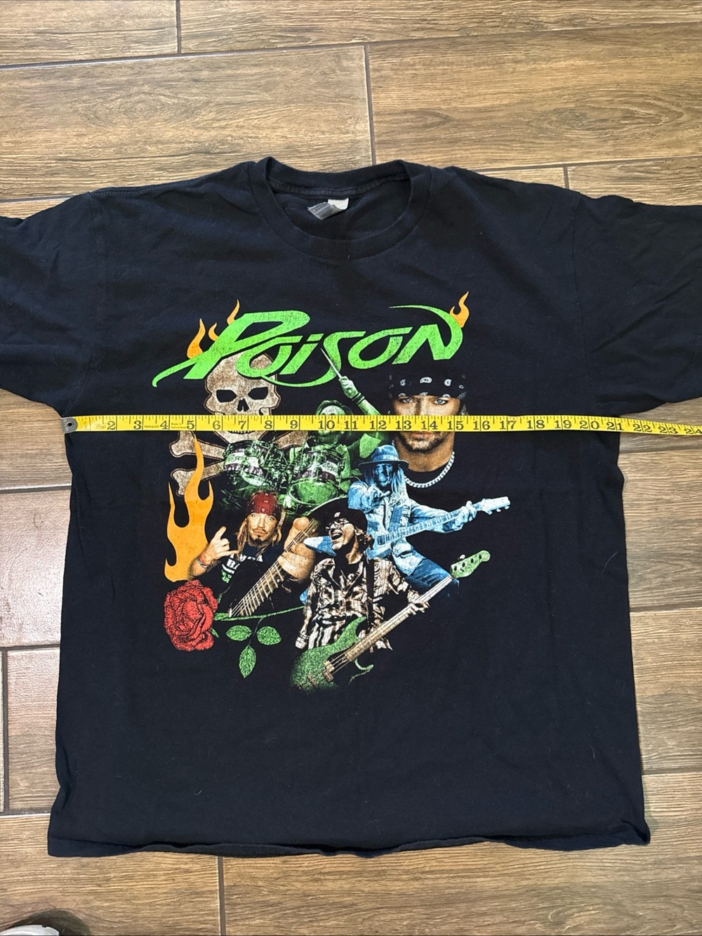 Poison Stadium Tour 2022 T Shirt Black Graphic Band Tee Adult Large - Picture 3 of 6